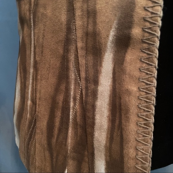 Coldwater Creek faux suede blazer. Cream and different shades of tans size P14 - Picture 14 of 16